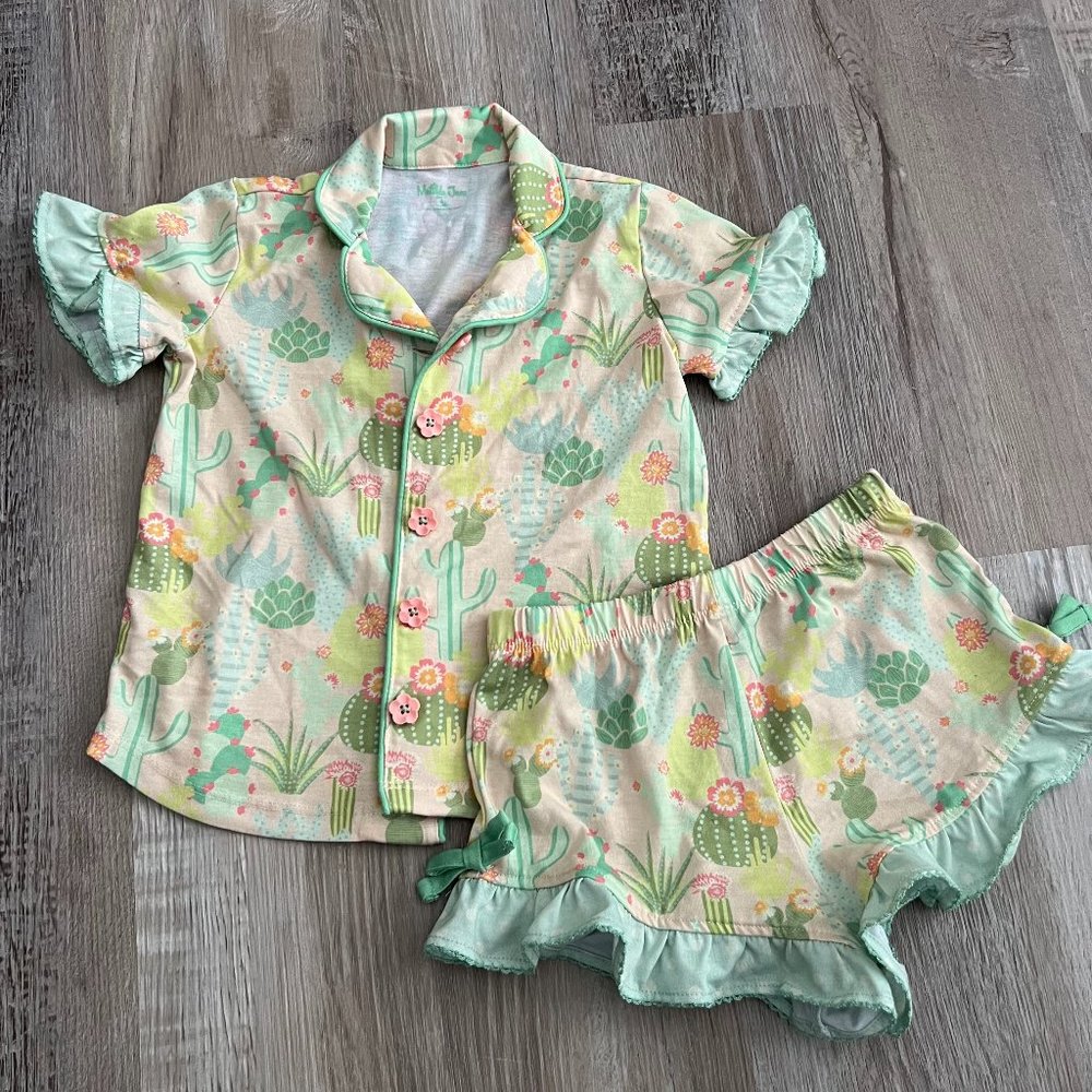 Matilda Jane Cactus Pajamas Shorts Set Size 4 EUC